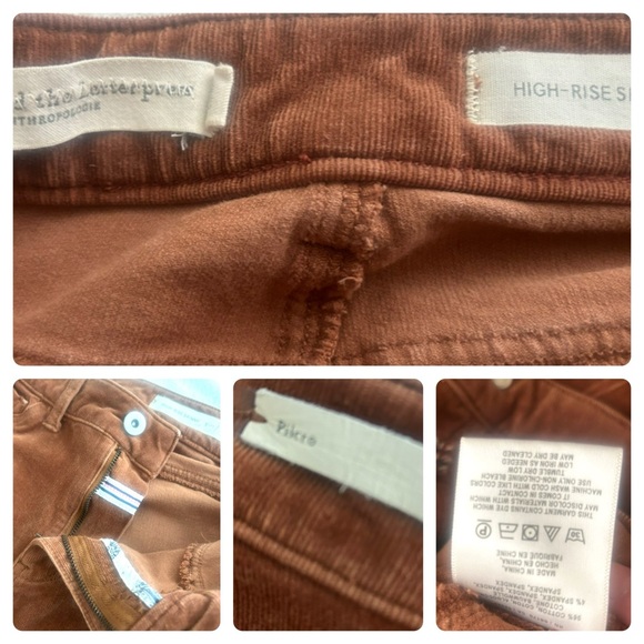 Anthro Pilcro & the Letterpress high rise skinny cords 25 - Picture 5 of 5